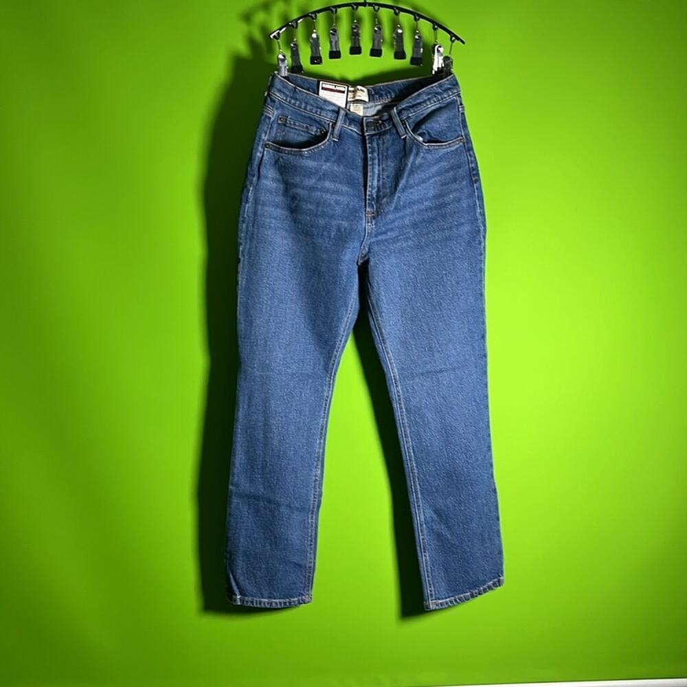 Kirkland Signature Ladies' Straight Leg Jeans Blue High Rise Size 6 - Picture 4 of 4